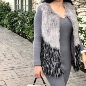 Yaira, Faux Fur Vest, Multi-Color size Small, true to size.